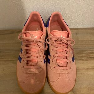Adidas Gazelles Pink and Blue Sneakers